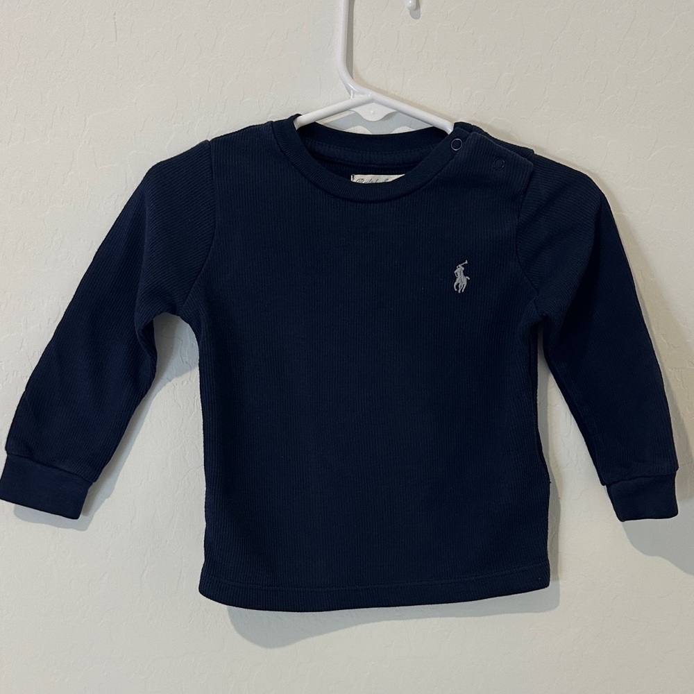 Polo by Ralph Lauren Dark Blue Kids 9M boys Long Sleeve Tee